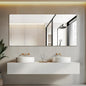 Mirrorons 60 x 28 Frameless Bathroom Mirror, Rounded Corner Bathroom Vanity by Mirrorons