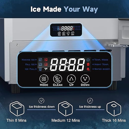 Coolski 15" W Commercial Under Counter Ice Maker Machine, Stainless Steel - Image 5