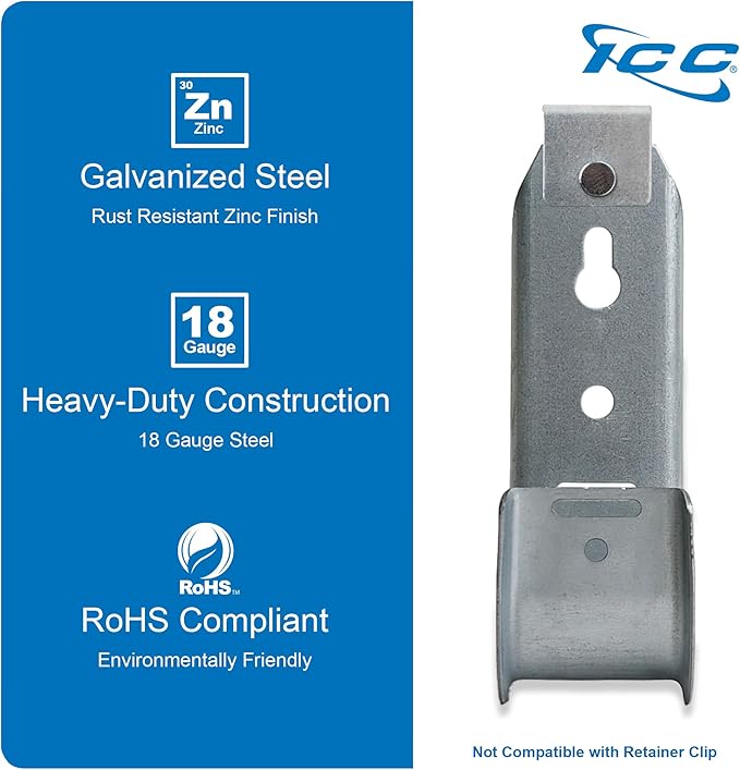 ICC Ceiling Mount J Hook 1 5/16” Without Retainer Clip – Galvanized Steel Cable - Image 5