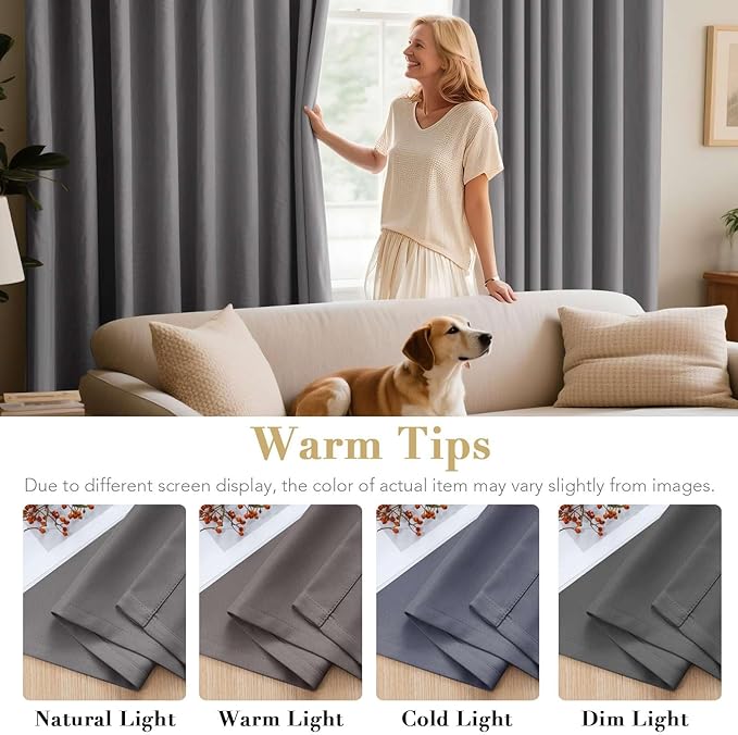 H.VERSAILTEX Blackout Curtains for Bedroom Thermal Insulated Room Darkening - Image 5