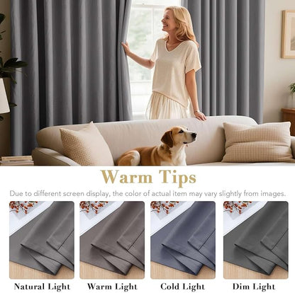 H.VERSAILTEX Blackout Curtains for Bedroom Thermal Insulated Room Darkening - Image 5