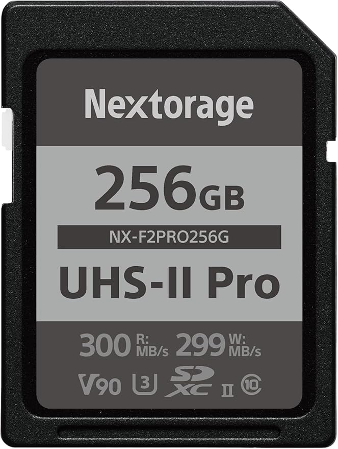 Nextorage 256GB SDXC UHS-II V90 SD Card Japanese Brand pSLC Max. Write Speed by Nextorage