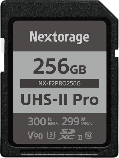 Nextorage 256GB SDXC UHS-II V90 SD Card Japanese Brand pSLC Max. Write Speed by Nextorage