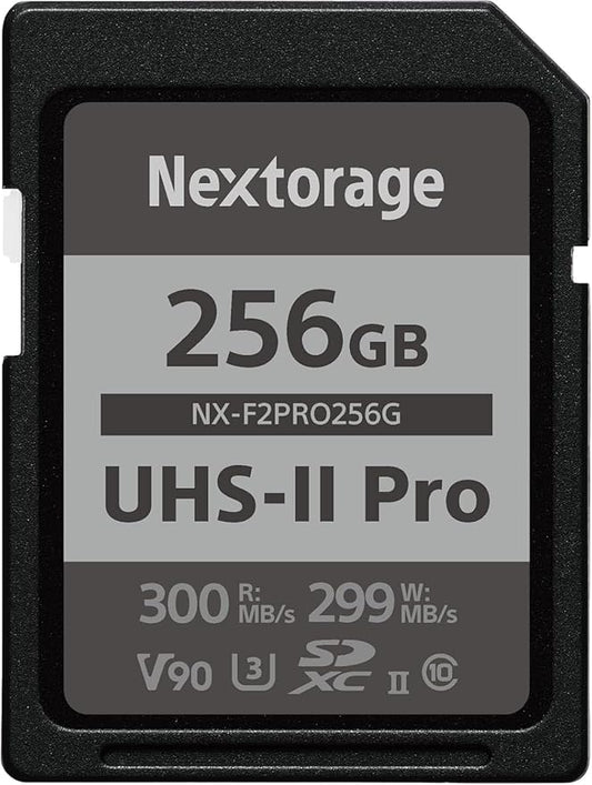 Nextorage 256GB SDXC UHS-II V90 SD Card Japanese Brand pSLC Max. Write Speed by Nextorage