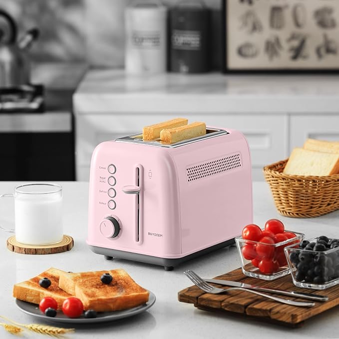 BUYDEEM DT620 2-Slice Toaster, Extra Wide Slots, Retro Stainless Steel - Image 8