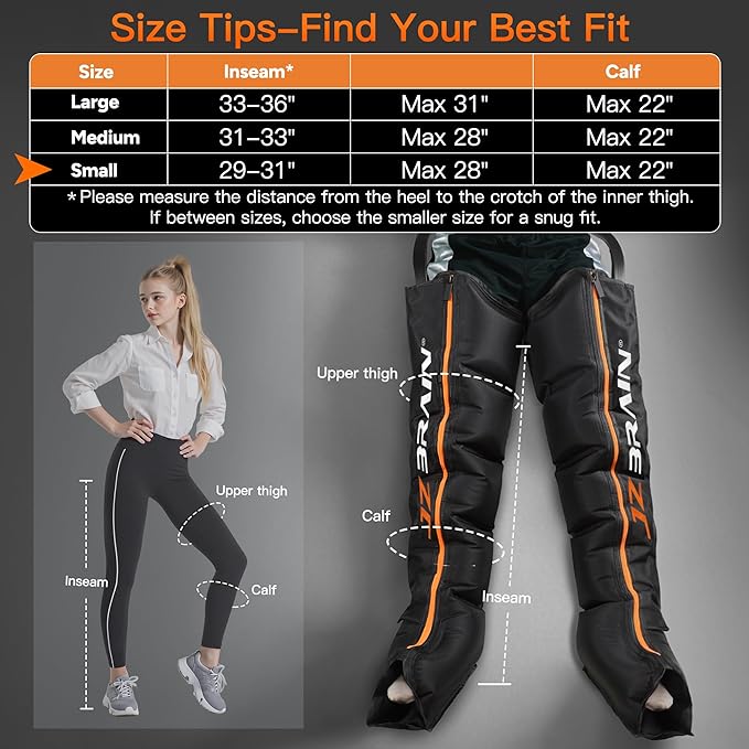 Air Compression Leg Recovery Boots : Dual-Power Sequential Compression System - Image 3
