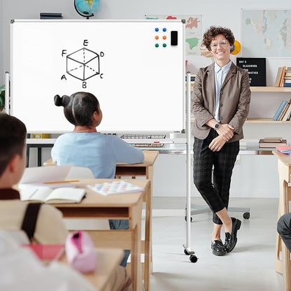 Dry Erase Whiteboard Easel on Wheels - Image 7