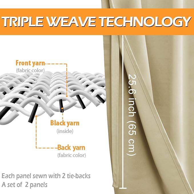 Hiasan Short Blackout Curtains for Bedroom - Image 3