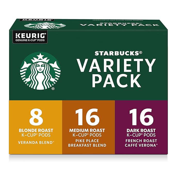 Starbucks K-Cup Coffee Pods, Starbucks Blonde, Medium and Dark Roast Hot or by StarbucksbyNespresso