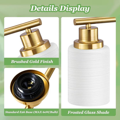 Guliaofo 3-Light Bathroom Light Fixtures, Vanity Lights - Image 3