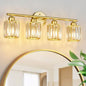 FDPBY Modern 4 Light Crystal Vanity Light, Compatible by FDPBY