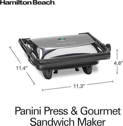 Hamilton Beach Panini Press Sandwich Maker & Electric Indoor Grill - Image 8