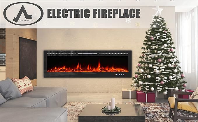 CharaVector 70 inch 750W/1500W Electric Fireplace Inserts - Image 2