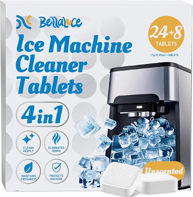 Bellaluce Ice Machine Cleaner Tablets Descaler – Nickel-Safe Countertop by BrightenYourLife