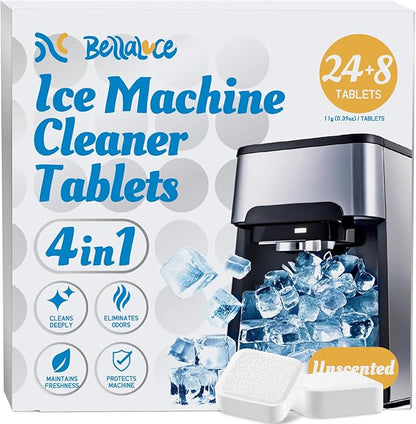 Bellaluce Ice Machine Cleaner Tablets Descaler – Nickel-Safe Countertop by BrightenYourLife