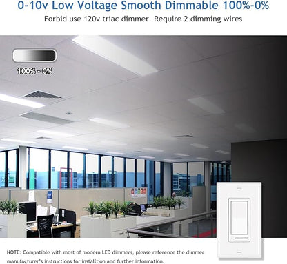 CycevSun 8 Pack 1x4 LED Flat Panel Light Drop Ceiling, 0-10V Dimmable - Image 3