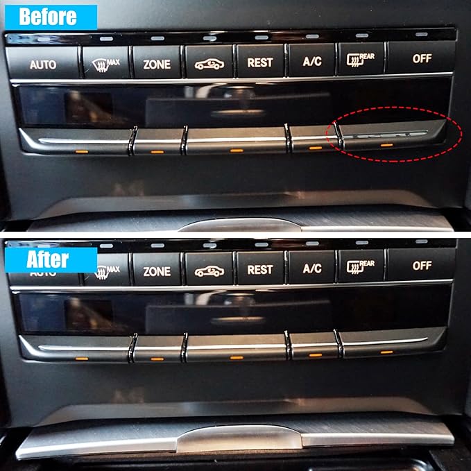 Jaronx Compatible with Mercedes Benz AC Button Trim E Class W212, Air - Image 2