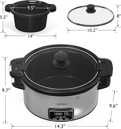 Sunvivi 4qt Slow Cooker, Programmable Slow Cooker - Image 2