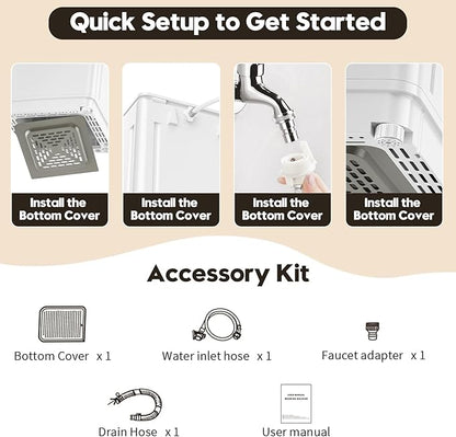 Auertech Portable Washer and Dryer Combo Set, 18 lbs Fully Automatic Washing - Image 8