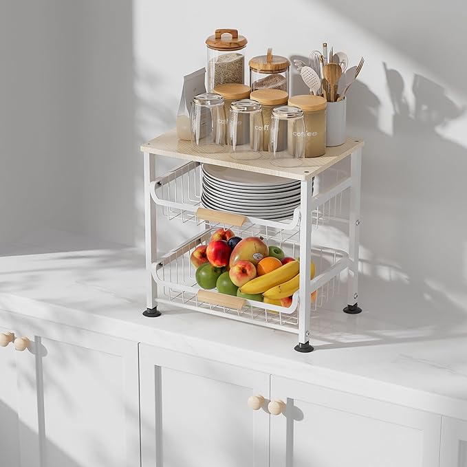 3-Layer Kitchen Fruit Storage Basket Snack Rack, countertop Storage Rack - Image 2