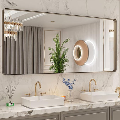 LOAAO 72”X32” Bronze Bathroom Mirrors - Image 8