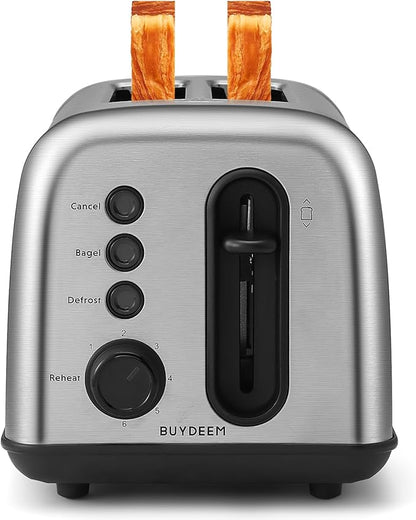 BUYDEEM DT420 2 Slice Toaster, Stainless Steel Toaster by BUYDEEM