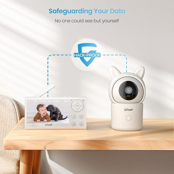 ieGeek 1080P Baby Monitor with 2 Cameras | 4.3" Split-View - Image 8