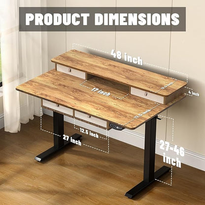 48 * 30 Inches Electric Standing Widened Desk Adjustable Height - Image 3