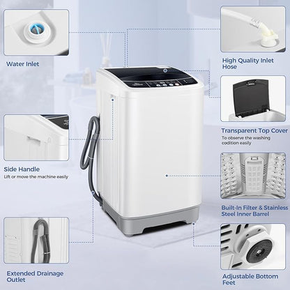 17.8Lbs Portable Washing Machine Nictemaw Portable Washer, 2.3 Cu.ft Washer and - Image 9