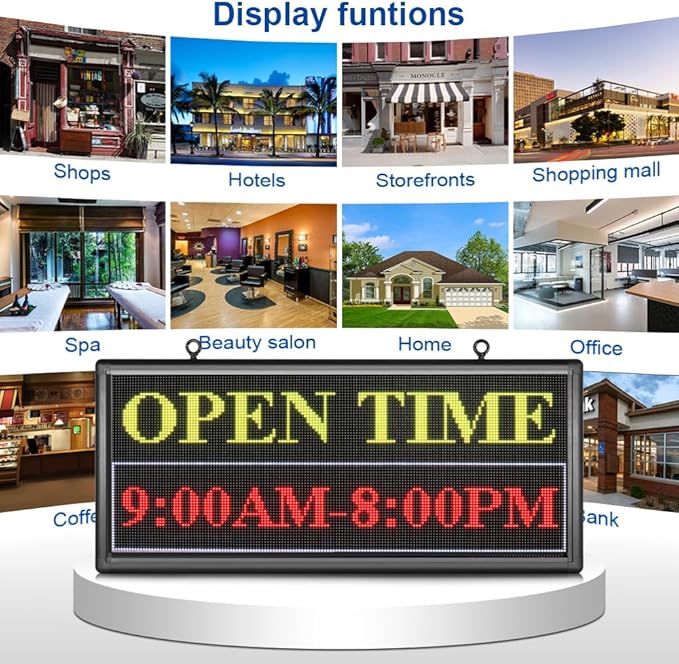 P6 Outdoor Full Color 40 x 18 inches Led Sign WIFI And USB Programmable Led - Image 8