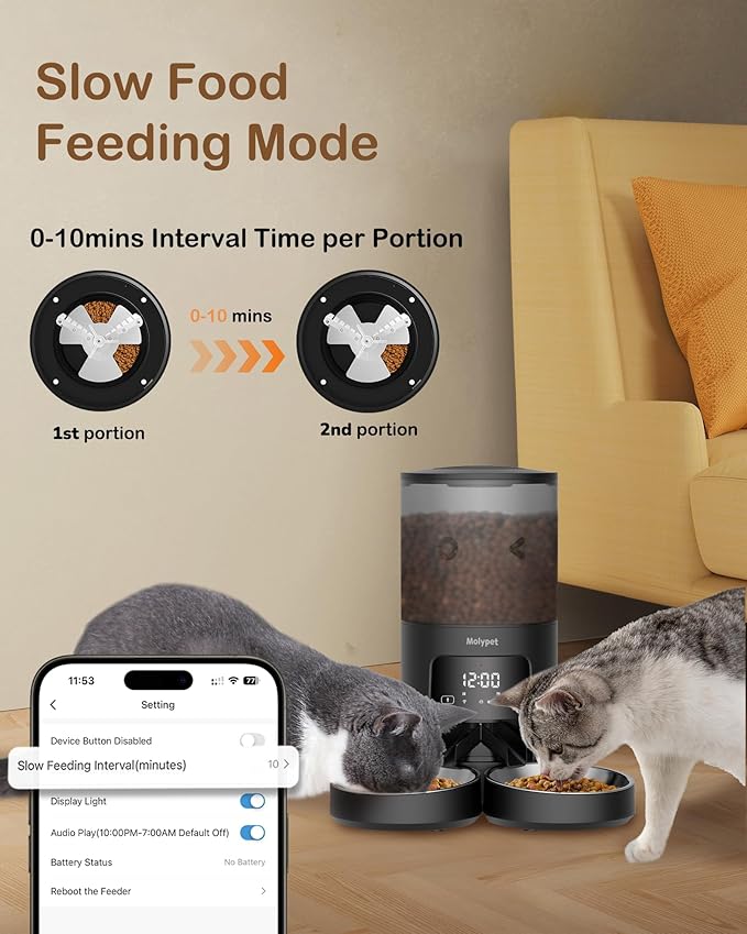 Automatic Cat Feeder 2 Cats - 5G WiFi Pet Feeder - Image 4