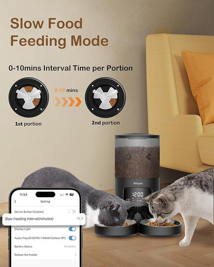 Automatic Cat Feeder 2 Cats - 5G WiFi Pet Feeder - Image 4