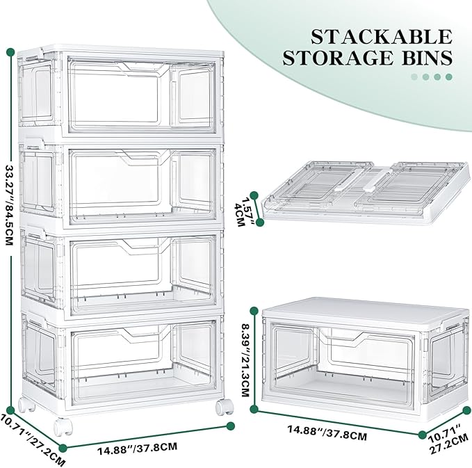 Clear Storage Bins with Lids - Image 2