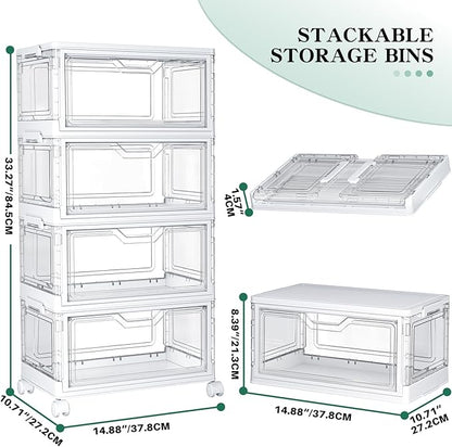 Clear Storage Bins with Lids - Image 2