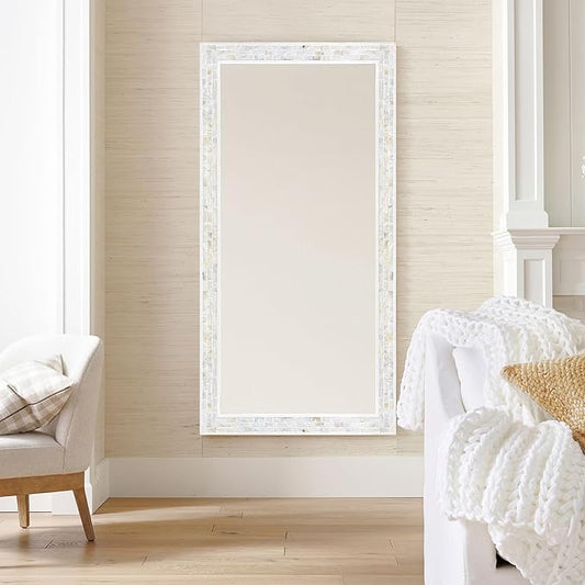 Tanmicoshomy 24 x 47 Inch White Rectangle Wall Mirror, Rectangular Mirrors by Tanmicoshomy