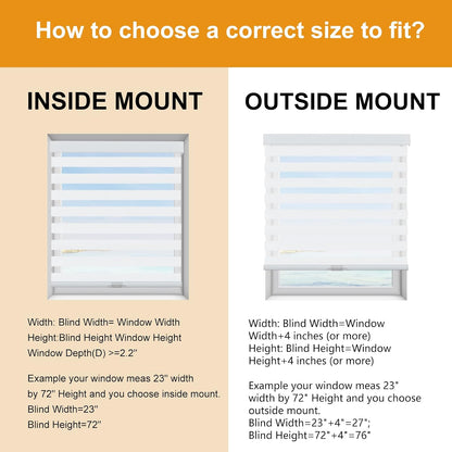 Persilux Cordless Zebra Blinds for Windows (27" W x 72" H, White) with Upgraded Cassette Light Filtering Dual Layersfor Day and Night Sheer Roller Shades Thermal Insulated Blinds for Office