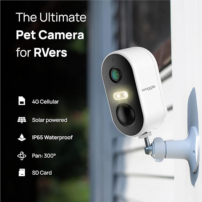 Waggle 4G LTE Cellular Security Camera, 2K HD Pet Monitor, No WiFi, 9000mAh - Image 6