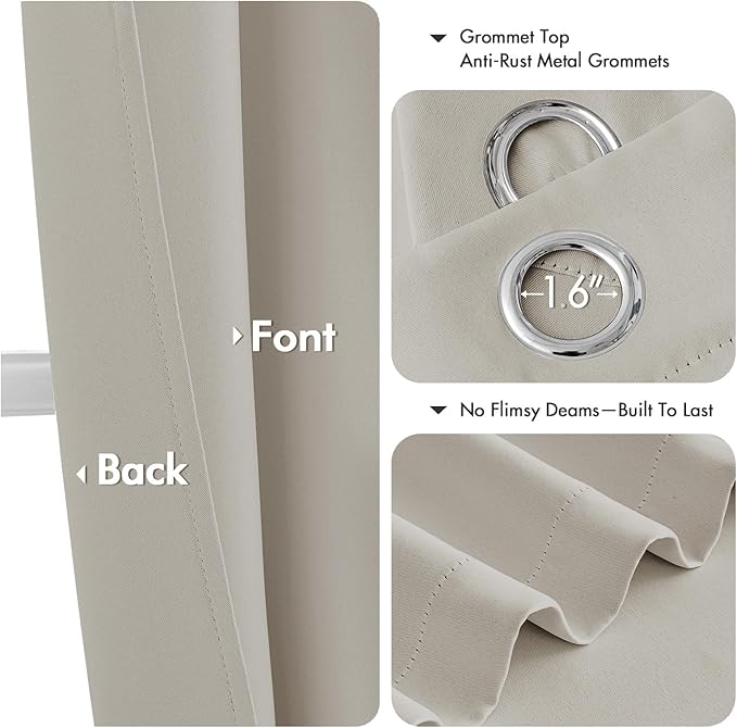 MIULEE Natural Blackout Curtains - Image 4