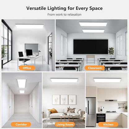 AIKVSXER 6 Pack 1x4 LED Flat Panel Light, 50W 5500LM Surface Mount Ceiling - Image 8