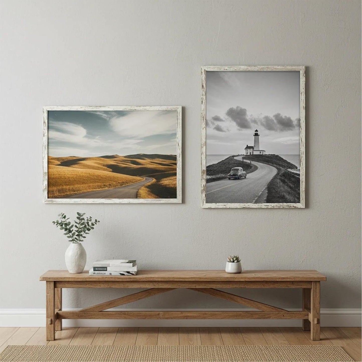 20x28 Poster Frame,Distressed,Engineered Wood with Polished Plexiglass | Large Wide Picture Frames for Vertical or Horizontal Wall Display,Fits Photos,Art Prints,FSC Certified Eco-Friendly,2 Pack