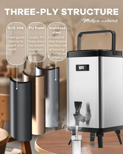 Insulated Beverage Dispenser Keep Hot & Cold Urn 12 L/3.2 Gallon Drink Dispenser - Image 2