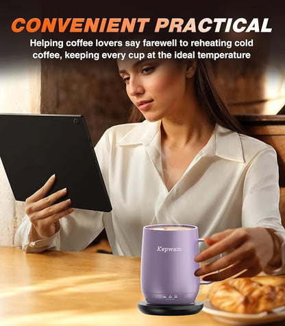 Kepwam Self Heating Coffee Mug T2, 16oz Smart Heated Coffee Mug, 150 Min - Image 6