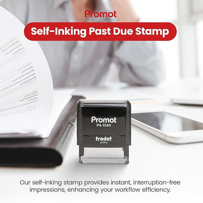 Promot Past Due Self Inking Rubber Stamp - Image 2