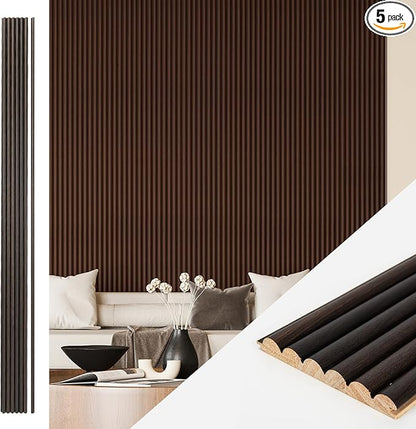 Art3d Fluted Wood Panel for Wall and Ceiling, Beaded Accent molding for Home by Art3d