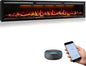 88 Inch WiFi-Enabled Electric Fireplace Inserts & Wall Mounted, Slim Electric by Mystflame