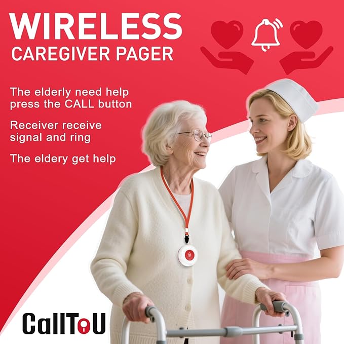 CallToU Caregiver Pager Elderly Alert Call Button - Image 2