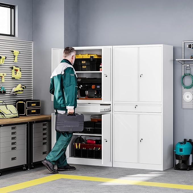Letaya Metal Garage Storage Cabinet - Image 2