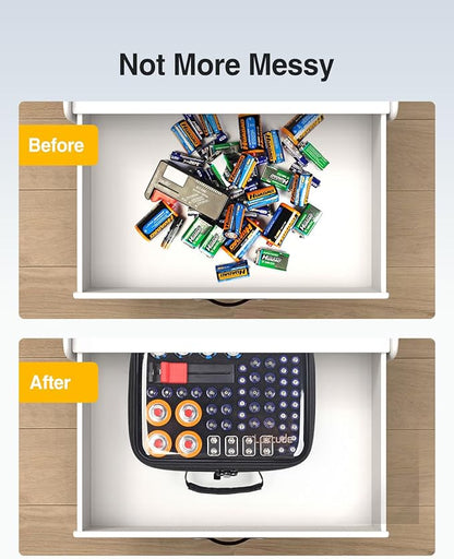 Luxtude Battery Storage Organizer, Hard Batteries Holder, Portable Batteries - Image 5
