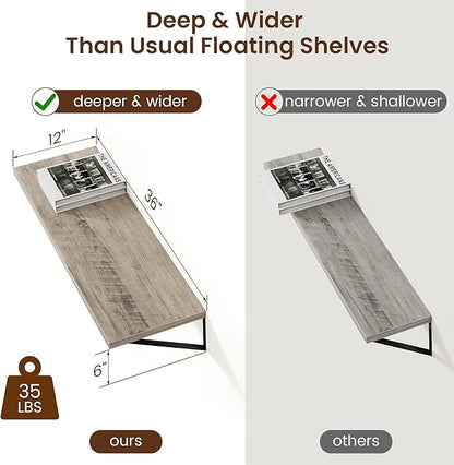 Axeman 12 Inch Deep Floating Shelves - Image 3
