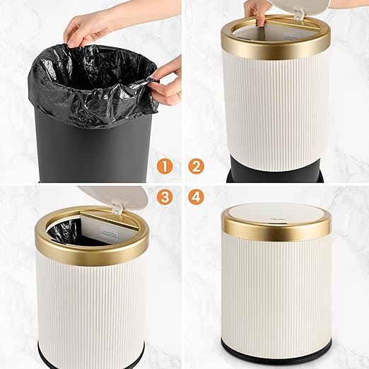 Pukomc Bathroom Trash Can with Lid，3.5 Gallon Motion Sensor Waterproof - Image 4